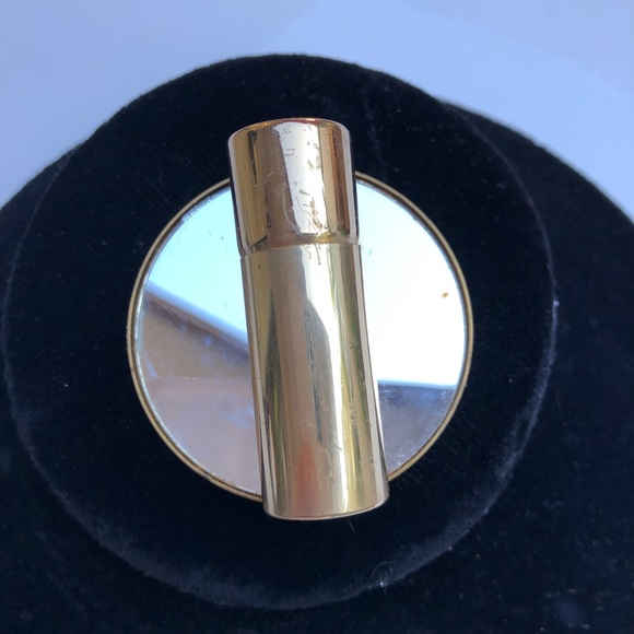 Vintage Rare Compact Pearls Red Rhinestones Jewels Lipstick Mirror one of a Kind - Picture 4 of 8